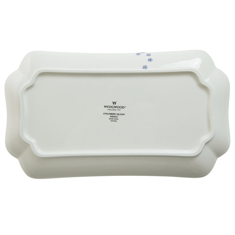 ウェッジウッド (WEDGWOOD) ストロベリー ブルーム インディゴ フィッシュディッシュ 25.5cmx14.5cm
