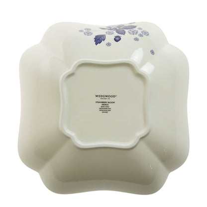 ウェッジウッド (WEDGWOOD) ストロベリー ブルーム インディゴ スクエアボウル 23cm