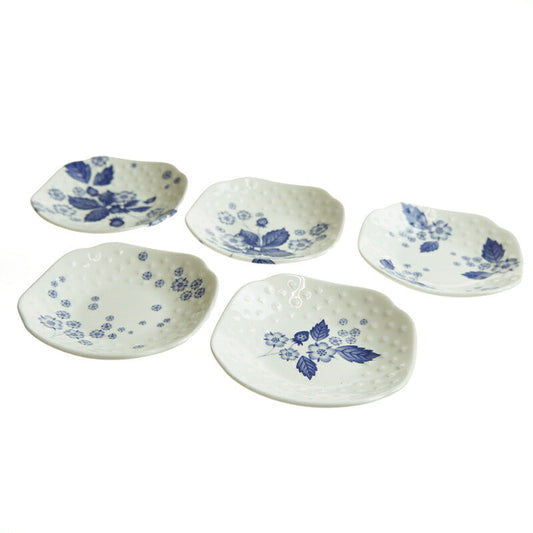 ウェッジウッド (WEDGWOOD) ストロベリー ブルーム インディゴ ソイディッシュ アソート5種セット