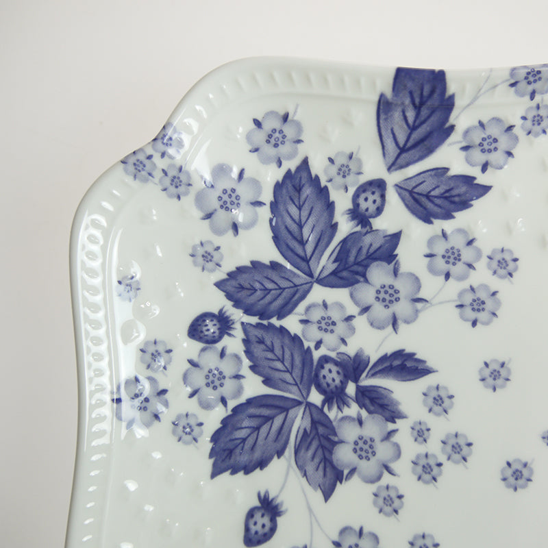 ウェッジウッド (WEDGWOOD) ストロベリー ブルーム インディゴ スモールプレート 14cm