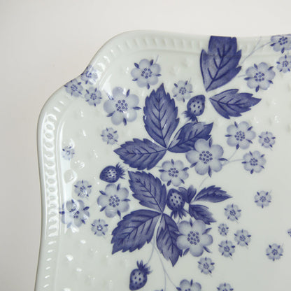 ウェッジウッド (WEDGWOOD) ストロベリー ブルーム インディゴ スモールプレート 14cm