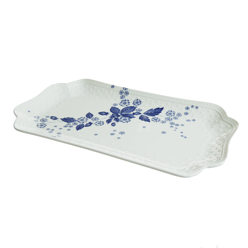 ウェッジウッド (WEDGWOOD) ストロベリー ブルーム インディゴ フィッシュディッシュ 25.5cmx14.5cm