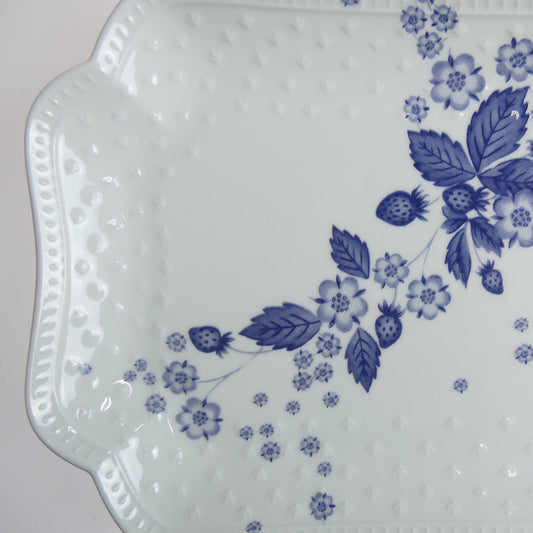 ウェッジウッド (WEDGWOOD) ストロベリー ブルーム インディゴ フィッシュディッシュ 25.5cmx14.5cm