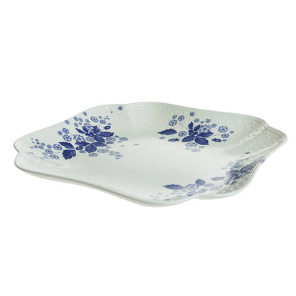ウェッジウッド (WEDGWOOD) ストロベリー ブルーム インディゴ スクエアプレート 27cm