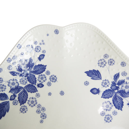 ウェッジウッド (WEDGWOOD) ストロベリー ブルーム インディゴ スクエアプレート 27cm